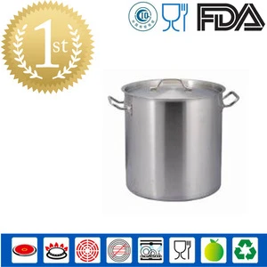 Low MOQ induction ready 30 liter stainless steel stock pot for hotel & restaurant