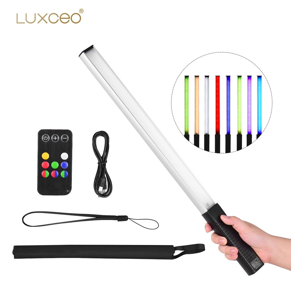 LUXCEO Q508A filming lights professional video studio photography led ice light rechargeable portable handheld led video light