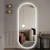 Import Luxury Beauty Salon Dressing LED Lights Runway Round Arch Backlit LED Mirrors Body Mirror Full Length Mirror from China