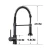 Import Luxury Black LED Kitchen Tap Lead free Brass Faucets With Pull Down Sprayer from China