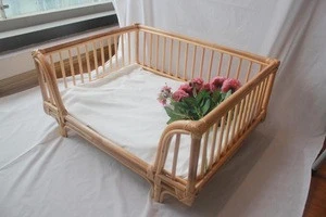 Luxury hand made rattan cat dog bed pet house accessories