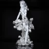 luxury home decoration sculpture resin craft gold silver home small decoracion angel figure lady statue