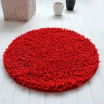 Luxury hotel cotton water proof bath mat round