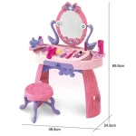 Luxury Kids Make up Table For Girl Toy Pretend Beauty Play Set With 7P