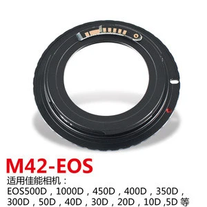 M42-EOS GE-1 AF Confirm Black Lens Mount Adapter Suit For M42 Screw Mount Lens to Canon EOS Camera 4000D/2000D/6D II