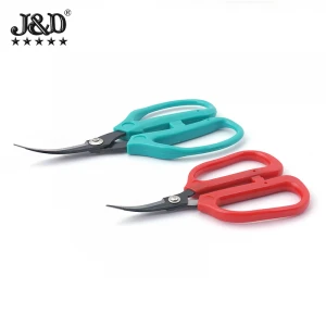 manganese steel elbow scissors carpet leather fabric cutting household  curved blade warped scissors rubber handle