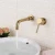 Import Matte Brass Wall Mounted Basin Faucet Single Handle Bathroom Mixer Tap Hot Cold Sink Faucet Rotation Spout from China