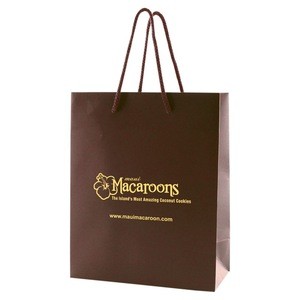 Matte Laminated Eurotote Shopping Bag - dimensions are 8&quot; x 4&quot; x 10&quot;, features cardboard and comes with your logo.