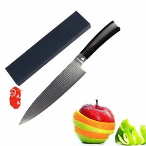 Mealear Brand damascus knife 3.5 inch fruit knife zebra wooden damascus steel kitchen knives paring knife