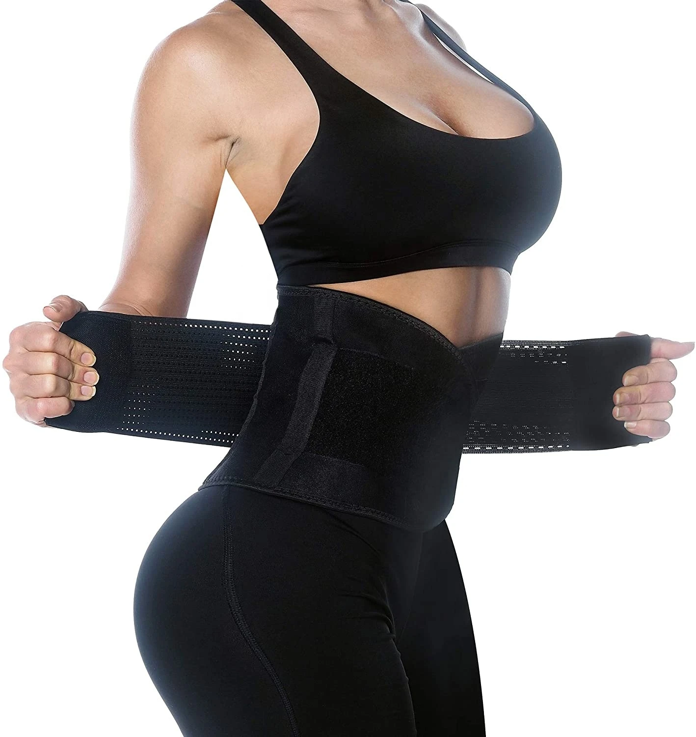 Men And Women Waist Trimmer Belt Lumbar Back Support Gym Fitness Weightlifting Belt Adjustable Abdominal Elastic Waist Trainer