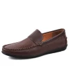 Men slip-on moccasin driving shoes handstitched with gentle leather line comfortable insole of casual shoes for men shoes