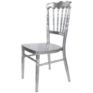 metal iron silver wedding european banquet dining napoleon chair for restaurant and hotel