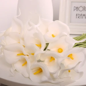 MHJ177 Artificial calla lilies wedding decor flower fake PU calla lily artificial real touch
