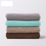 microfiber soft water absorbent chenille bath mat