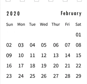 Mini desktop calendar 2020 coil calendar book for office set