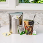 Mini Trash Can 1.5L  Stainless Steel Waste Bin Car Garbage Can Desktop Trash Can With Swing Lid