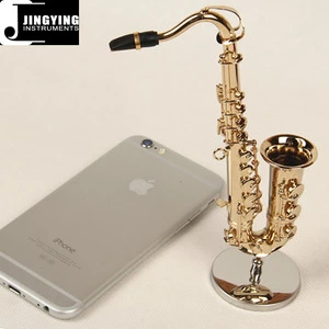Miniature/Mini Tenor sax/saxophones musical Instrument Model Brass 16cm instrument ornaments birthday/Christmas gift, B