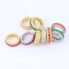 Missjewelry Hot Selling Hip Hop Finger Gold Mens Colorful Stone Unique Design Diamond Ring