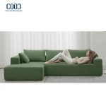 Modern Compression Fabric Couch L Shaped Living Room Furniture Sectional Sofa