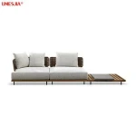 Modern Italian style luxury teak sofa outdoor in garden sets sectinals & loveseats quadrado outdoof furniture
