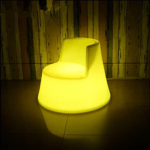 Modern life light up bar chair plastic rgb led glowing chair