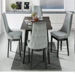 MODERN RUBBER WOOD DINING SET