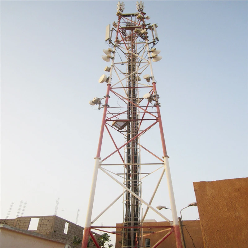 mountain galvanized signal steel power satellite antenna mobile telecommunication tower