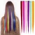 Import Multi color rainbow synthetic hair extension single clip hair extension from China