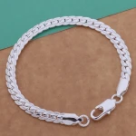 Multi-style 925 silver fashion jewelry silver plated chain bracelet