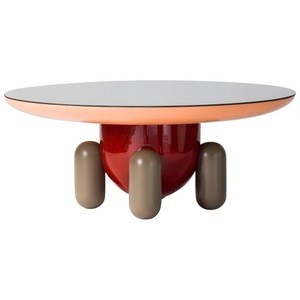 Multicolor Contemporary Explorer round coffee table