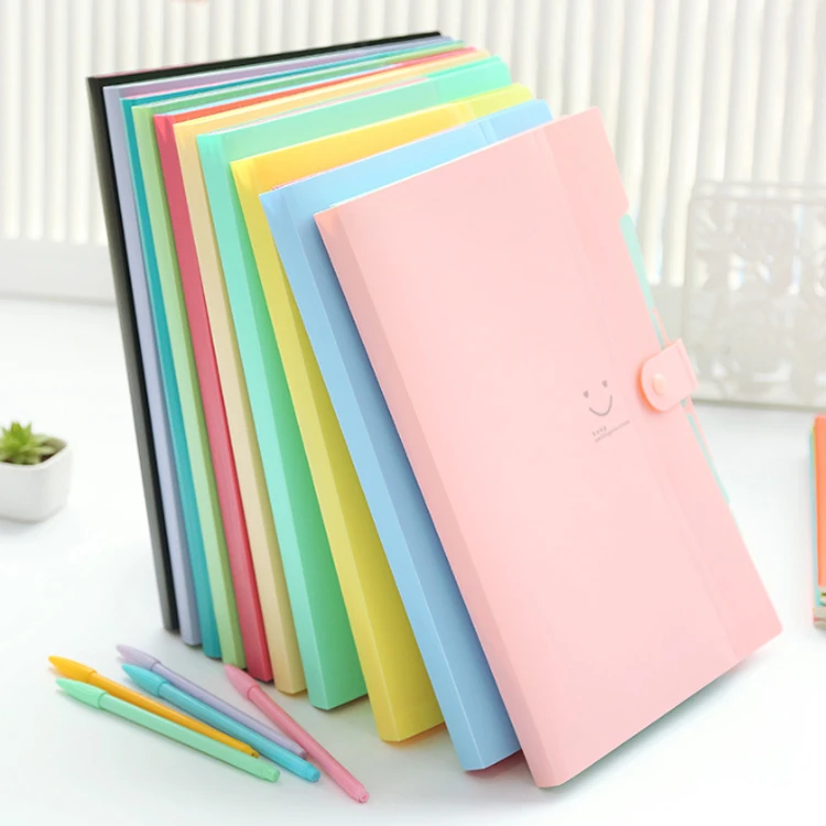 Multifunction Colors PVC File Folders A4 Size Expandable Stationery Office File Holder