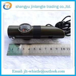 Multifunctional Survival Whistle With Flashlight 7 in 1 Lifesaving Whistle for Outdoor