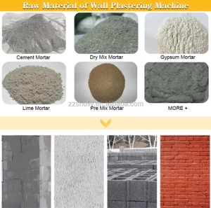 Multifunctional wall plastering plaster machine cement price