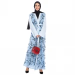 Muslim Abaya Dress Muslim Women  Embroidered  Long Sleeve Maxi Dress Dubai Turk Modest Wear  Islamic Clothing
