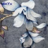Natural Material Waterproof feather embroidery handicraft wallpaper for hotels