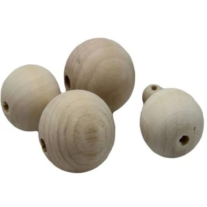 Natural Wood Beads, Round Ball Wooden Loose Beads, Unfinished Wood Spacer Beads for Craft-making