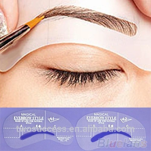 new 10pcs set Eyebrow stencil Beauty eyes template stencils for eyebrows tools eye brow shaping kit