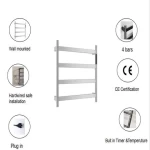 New Arrival Towel Heated Rack Dryer Wall-Mounted Bathroom Clothes Hanger Blanket Towel Drying Rack
