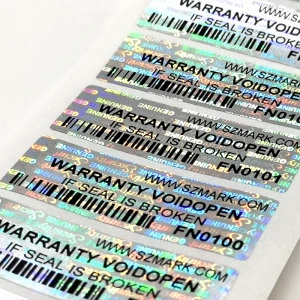 New arrive Custom printingTamper Evident  holographic sticker  seal label