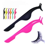 New color plastic Eyelashes Extension tweezers with false eyelashes assistant multi-function Eye Lash tweezers Makeup Tools