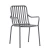 Import New  design Modern patio metal dining hotel Small  bar Black stackable chair outdoor home  for garden  set living room furniture from China