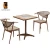 Import New Design Modern Rustic Wicker Aluminum Cafe Restaurant Tables Chairs Furniture Set from China