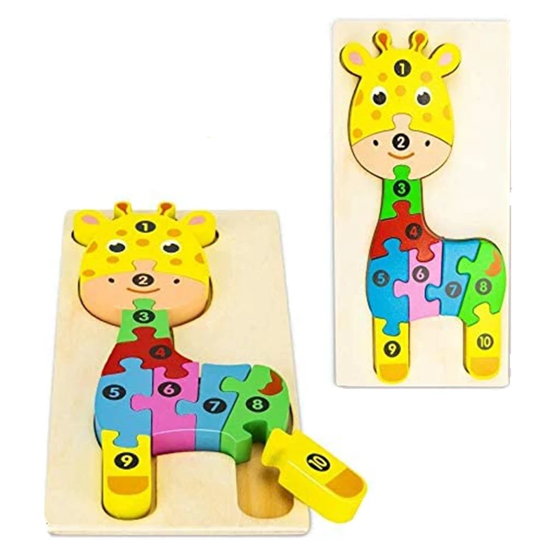 New Designs Wooden 3D Animals Jigsaw Game Custom Wood Puzzles