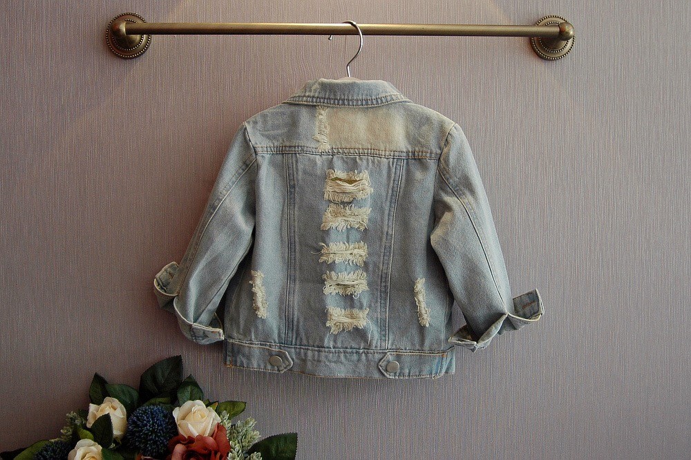 New Fahion toddler girls denim jacket spring autumn new designs baby girls sequins jeans coat clothing