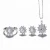 Import New Fashion 925 Silver Bride Jewelry Set with Purple Cz Stone Ring Earring Necklace Women Jewelry Set from China