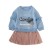 New fashion toddler girls boutique spring autumn long sleeve casual letter printed patchwork dress