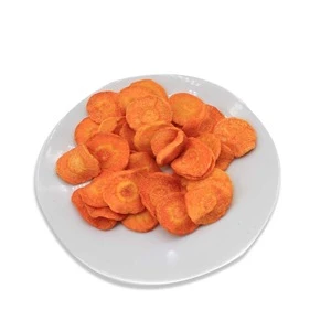 New harvested  dehydrated dried carrot chips carrot vegetable