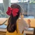 Import New Korean big bow barrette lovely maiden headdress Women Silk Butterfly Springs Clips Hair Accessories from China