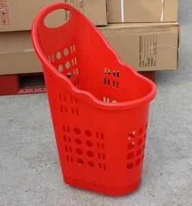 new plastic roller shopping basket