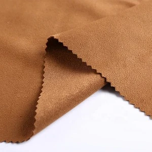 New product plain dyed knitted strong stretch 2-side 315GSM faux suede fabric polyester